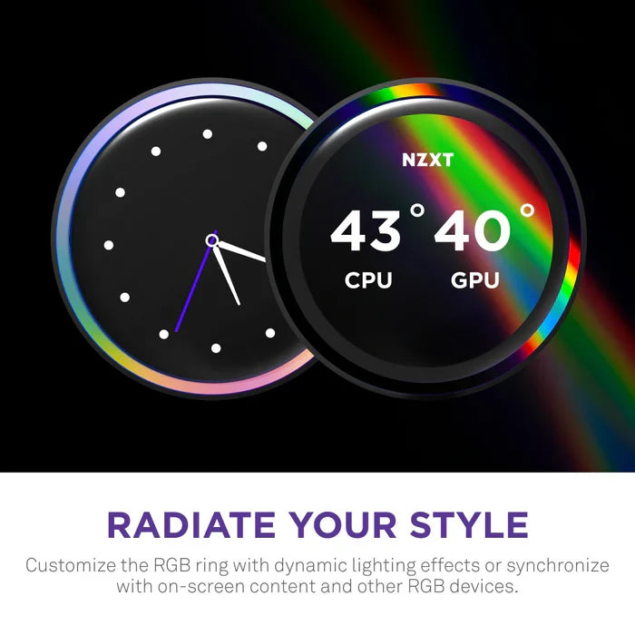 NZXT KRAKEN ELITE 360 RGB AIO LIQUID COOLER W/ LCD DISPLAY, RGB FANS