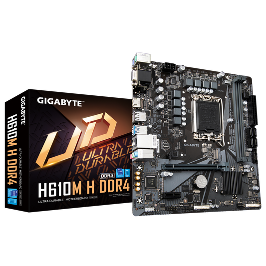 GIGABYTE H610M-H 2DDR4 M.2 MOTHERBOARD (DB15, HDMI)