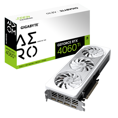 GIGABYTE RTX 4060TI 16GB 128BIT GDDR6 AERO OC (2XHDMI, 2XDP)