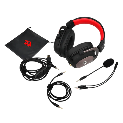 REDRAGON ZEUS2 7.1 VRTUAL SURROUND GMG HDST (PC, PS4, XBX ONE, NINTENDO SWTCH, MOBL) (WHITE/RED)