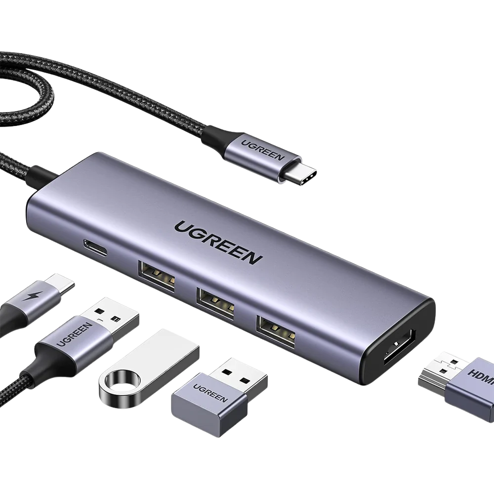 UGREEN 5 IN 1 USB-C HUB (3XUSB-A 3.0, USB-C, HDMI)