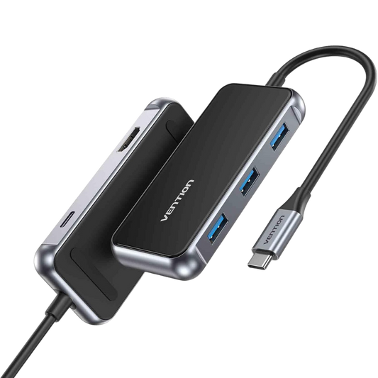 VENTION 5PORTS USB-C HUB (3XUSB-A, 1XUSB-C, HDMI) BLACK