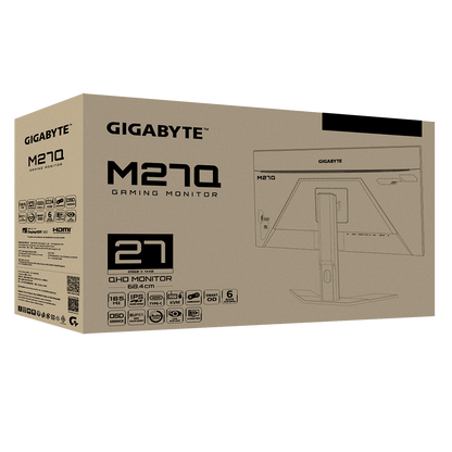 GIGABYTE M27Q 27" QHD LED IPS KVM GAMING MONITOR 0.5MS 170HZ (2XHDMI, DP, USB-C)
