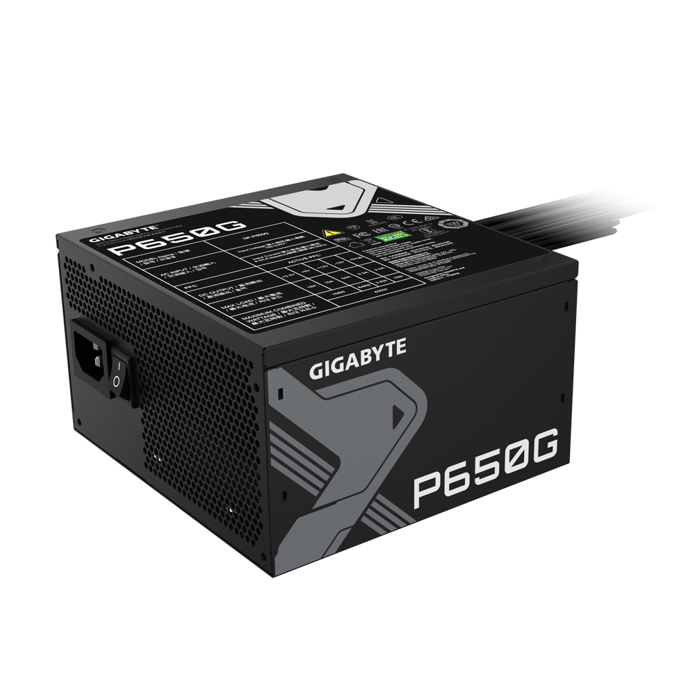 GIGABYTE P650G 650W 1X120MM FAN, 6SATA, 4PCIE, ACTIVE PFC, 80PLUS-GOLD