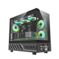 DARKFLASH DS950MV M-ATX CASE W/ TEMPERED GLASS PANORAMIC SIDE, 6" IPS DISPLAY (BLACK)