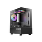 ANTEC CX200M RGB ELITE MINI TOWER CASE W/ TEMPERED GLASS FRONT/SIDE PANEL, 3 ARGB FANS