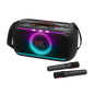 JBL PARTYBOX ON-THE-GO 2 PLUS PORTABLE BLUETOOTH SPEAKER W/ 2 WIRELESS MIC (BLACK)