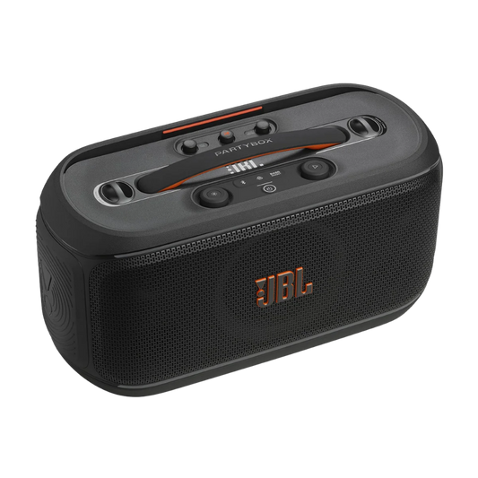 JBL PARTYBOX ON-THE-GO 2 PLUS PORTABLE BLUETOOTH SPEAKER W/ 2 WIRELESS MIC (BLACK)