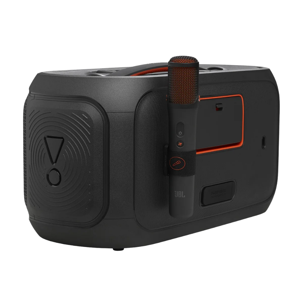JBL PARTYBOX ON-THE-GO 2 PLUS PORTABLE BLUETOOTH SPEAKER W/ 2 WIRELESS MIC (BLACK)