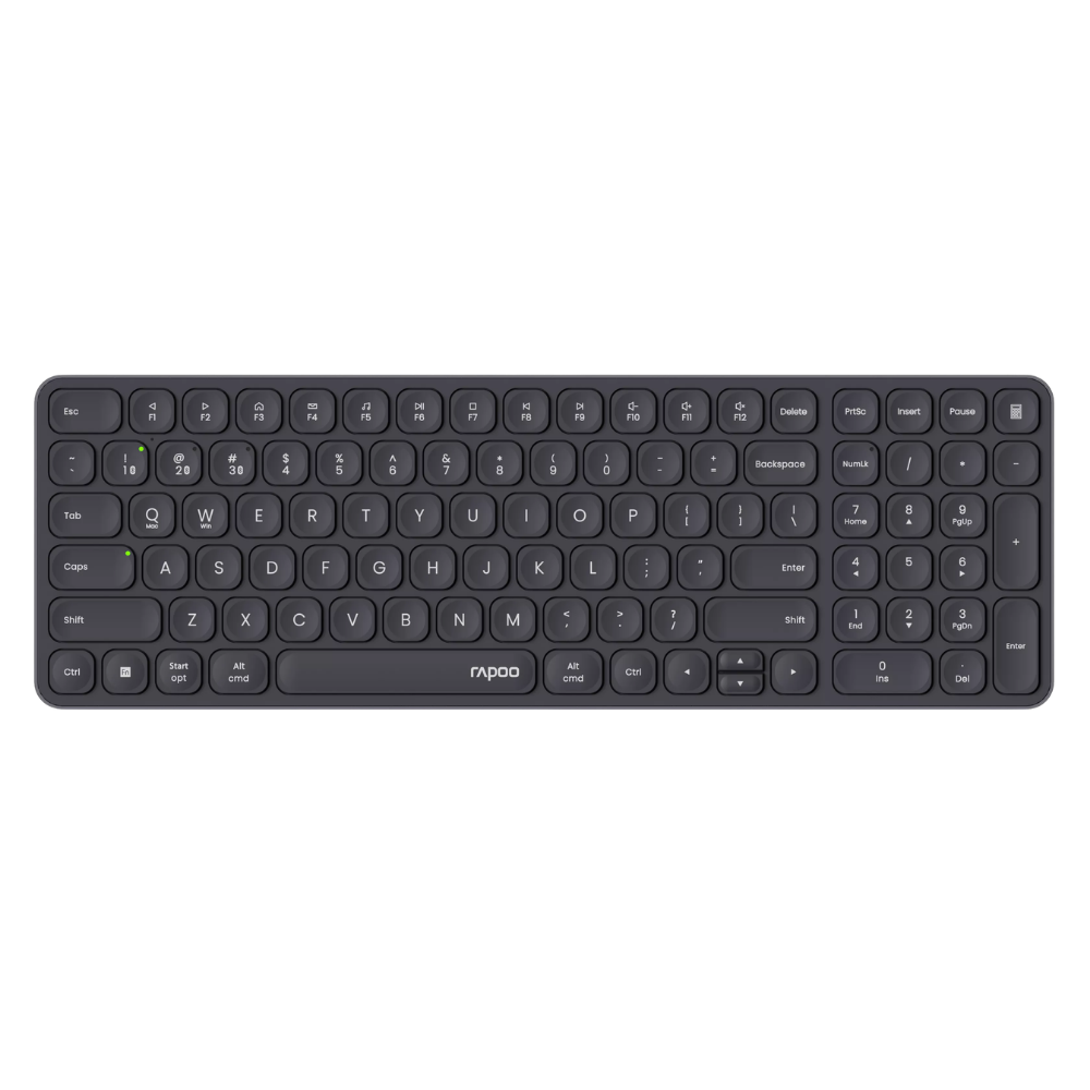 RAPOO E9310M BLUETOOTH/WIRELESS 2.4GHZ ULTRA-SLIM KEYBOARD (DARK GREY)