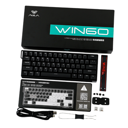 AULA WIN60HE MAX 61-KEY WIRED MAGNETIC SWITCH GAMING KEYBOARD (WING CHUN SWITCH) BLACK