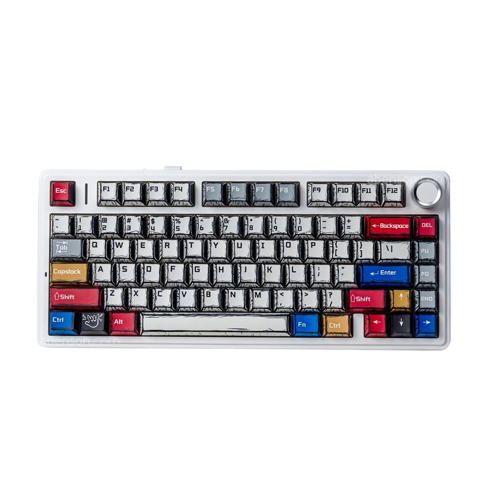 AULA F75 75-KEY GASKET TRI-MODE MECHANICAL KEYBOARD (LINEAR SWITCH/SWAPPBL) COMIC