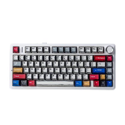 AULA F75 75-KEY GASKET TRI-MODE MECHANICAL KEYBOARD (LINEAR SWITCH/SWAPPBL) COMIC