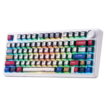 AULA F75 75-KEY GASKET TRI-MODE MECHANICAL KEYBOARD (LINEAR SWITCH/SWAPPBL) COMIC