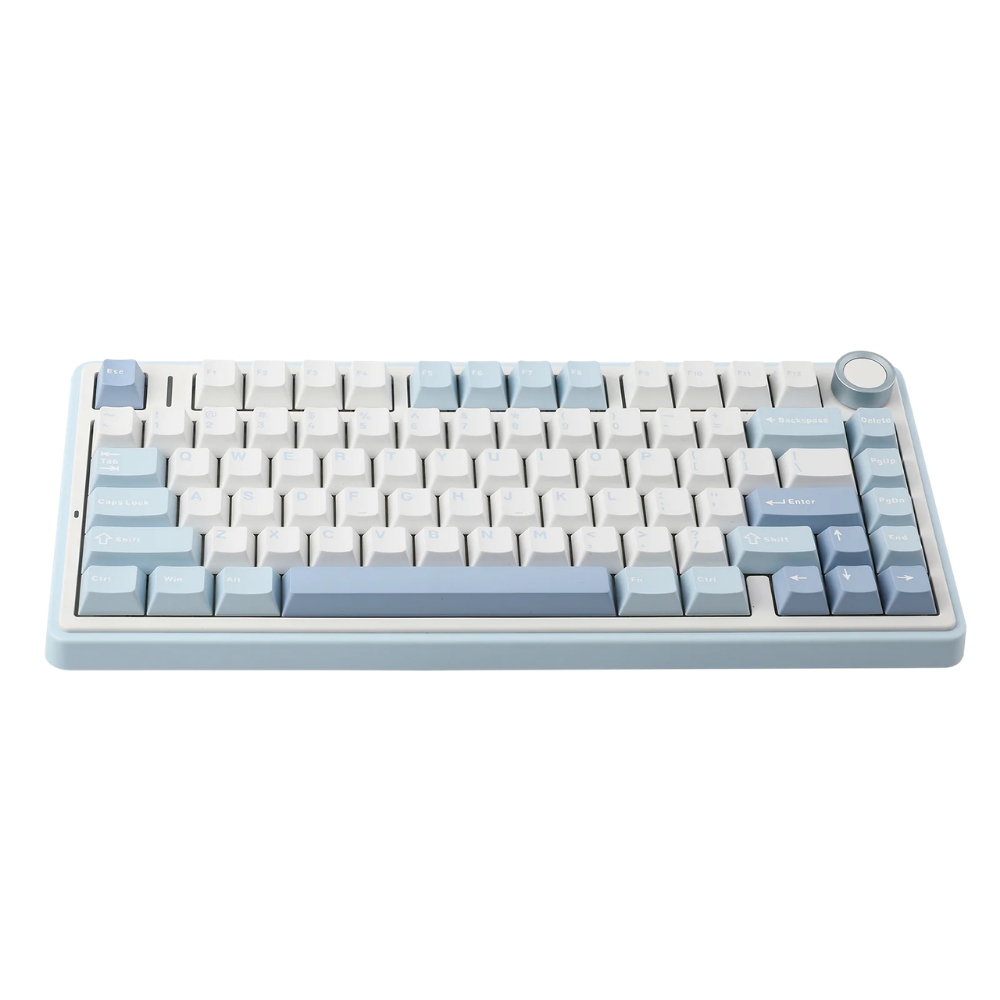 AULA F75 75-KEY GASKET TRI-MODE MECHANICAL KEYBOARD (LINEAR SWITCH/SWAPPBL) SEASALT BLUE