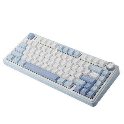 AULA F75 75-KEY GASKET TRI-MODE MECHANICAL KEYBOARD (LINEAR SWITCH/SWAPPBL) SEASALT BLUE