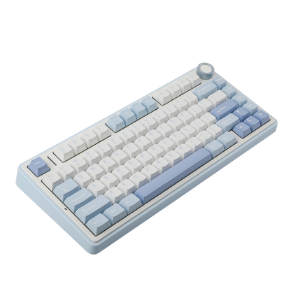 AULA F75 75-KEY GASKET TRI-MODE MECHANICAL KEYBOARD (LINEAR SWITCH/SWAPPBL) SEASALT BLUE