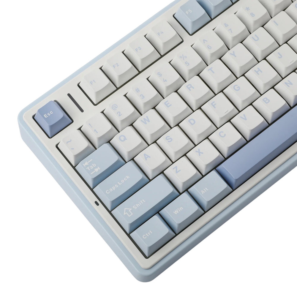 AULA F75 75-KEY GASKET TRI-MODE MECHANICAL KEYBOARD (LINEAR SWITCH/SWAPPBL) SEASALT BLUE