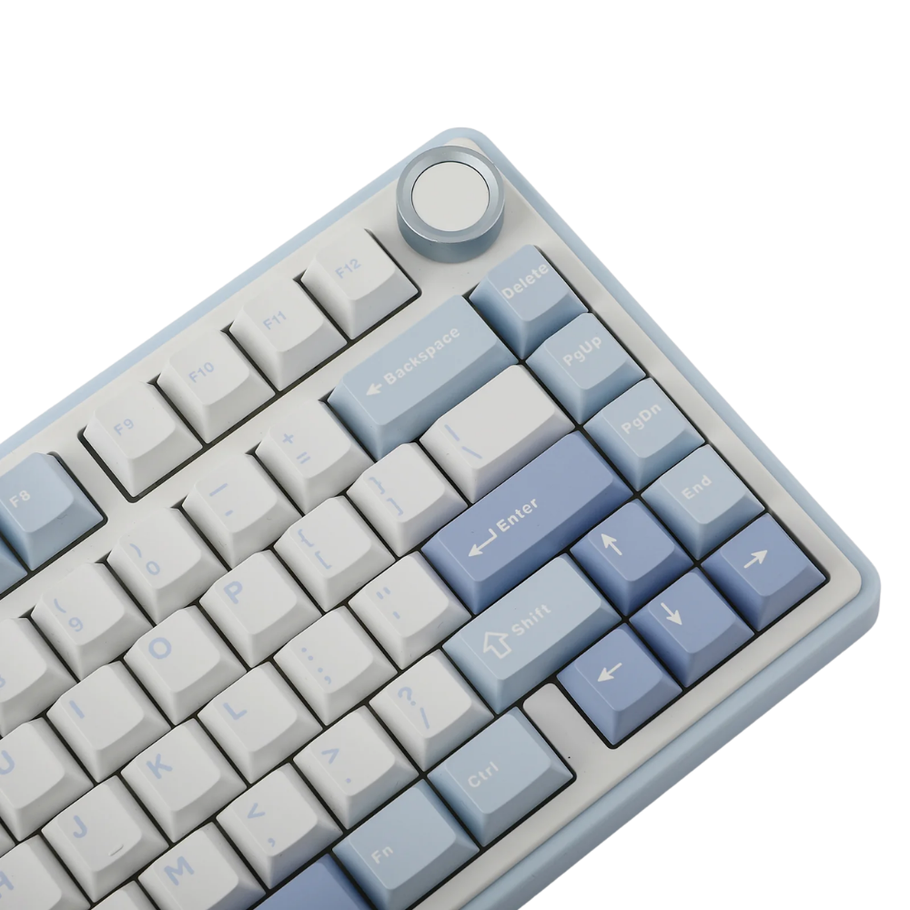 AULA F75 75-KEY GASKET TRI-MODE MECHANICAL KEYBOARD (LINEAR SWITCH/SWAPPBL) SEASALT BLUE