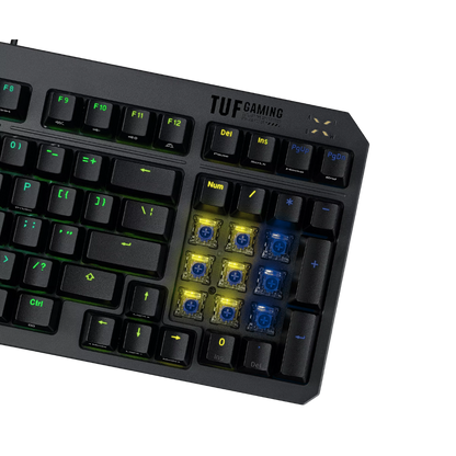 ASUS TUF GAMING K3 GEN II COMPACT 97-KEY OPTICAL-MECH RGB GAMING KEYBOARD (BLUE SWITCH)