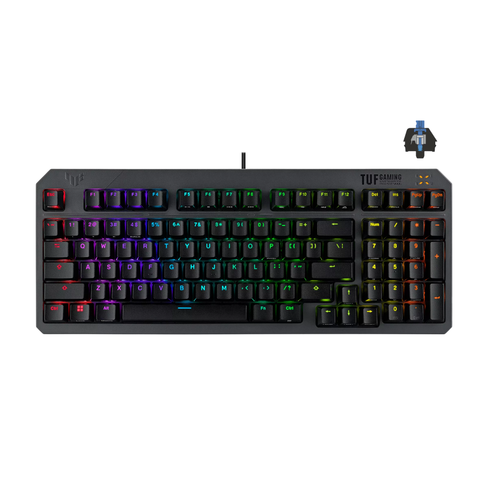 ASUS TUF GAMING K3 GEN II COMPACT 97-KEY OPTICAL-MECH RGB GAMING KEYBOARD (BLUE SWITCH)
