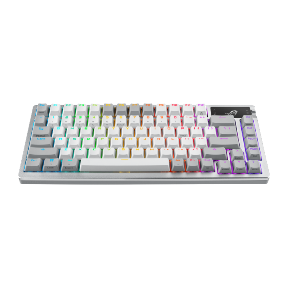ASUS ROG AZOTH TRI-MODE RGB MECHANICAL GAMING KEYBOARD (NX SNOW SWITCH) (WHITE)