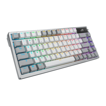 ASUS ROG AZOTH TRI-MODE RGB MECHANICAL GAMING KEYBOARD (NX SNOW SWITCH) (WHITE)