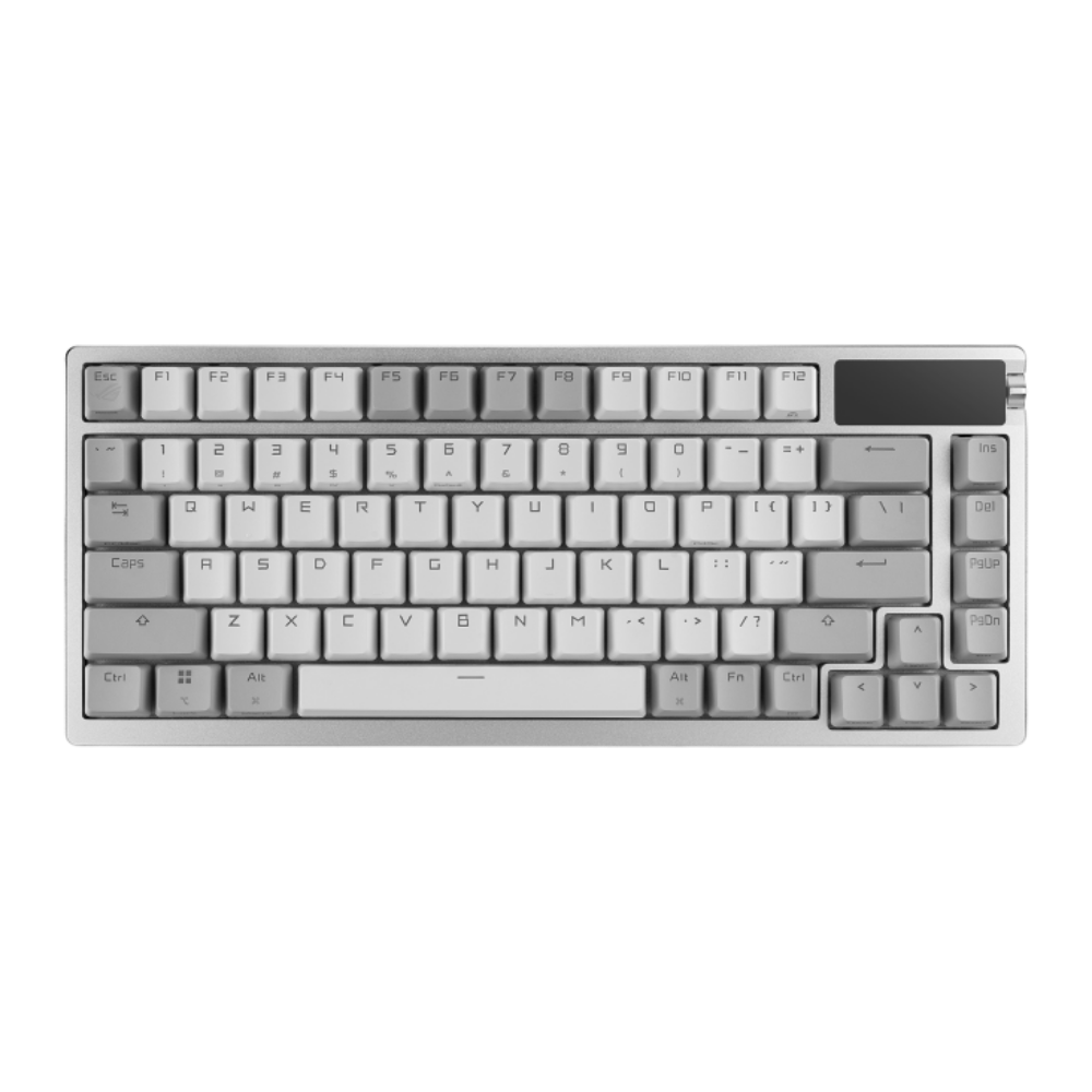 ASUS ROG AZOTH TRI-MODE RGB MECHANICAL GAMING KEYBOARD (NX SNOW SWITCH) (WHITE)