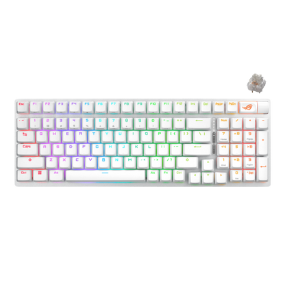 ASUS ROG STRIX SCOPE II 96 WIRELESS GAMING KEYBOARD W/ WRIST REST (NX SNOW SWITCH) (WHITE)