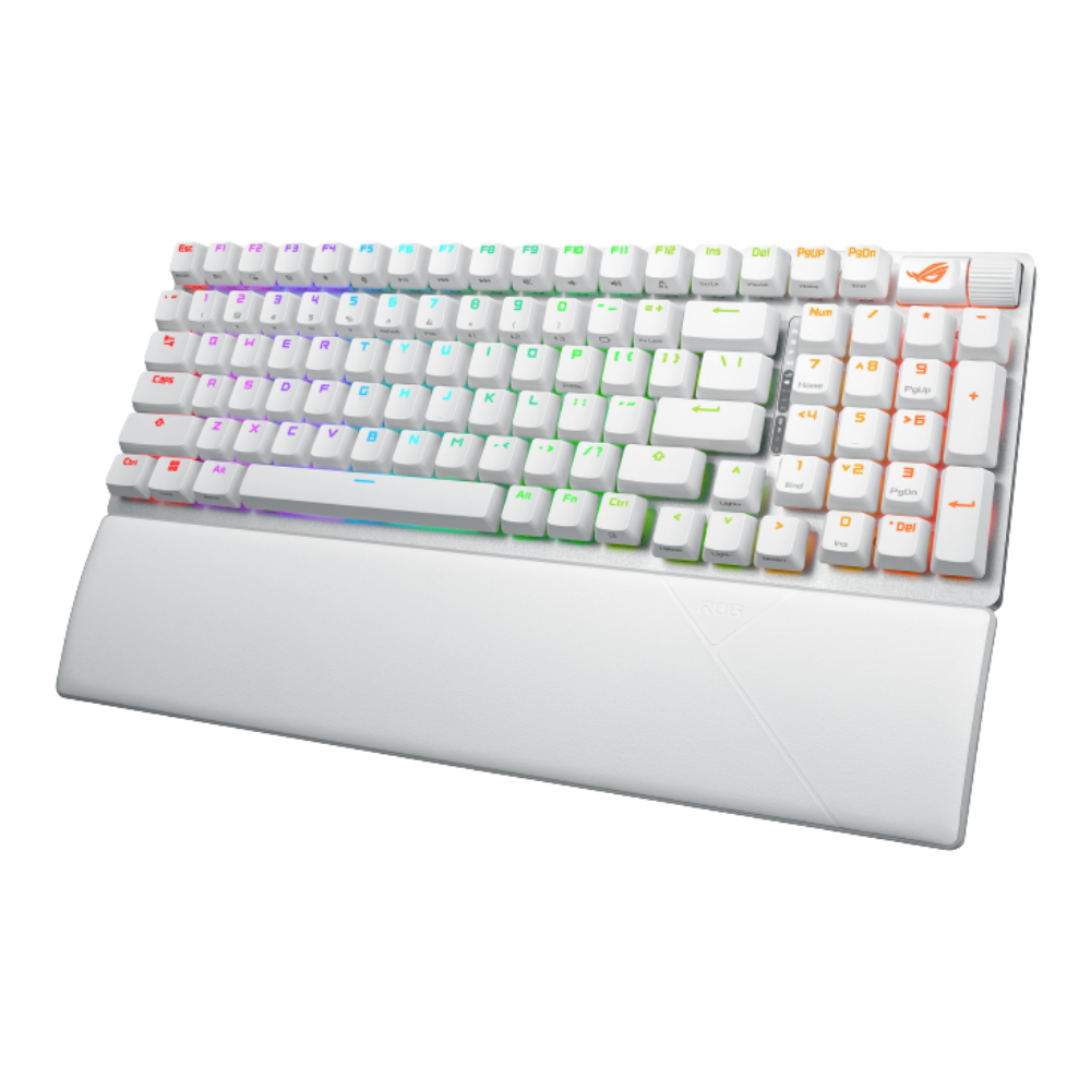 ASUS ROG STRIX SCOPE II 96 WIRELESS GAMING KEYBOARD W/ WRIST REST (NX STORM SWITCH)(WHITE)