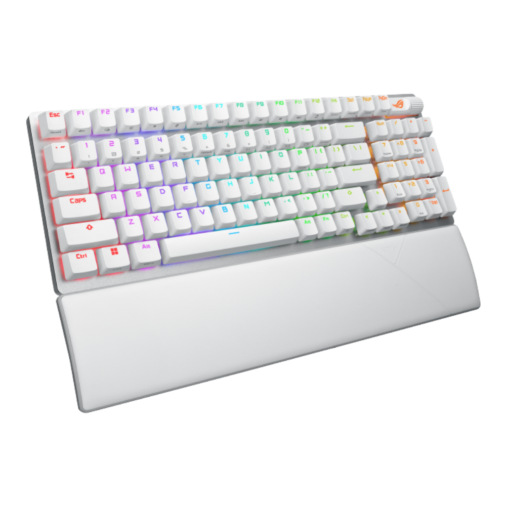 ASUS ROG STRIX SCOPE II 96 WIRELESS GAMING KEYBOARD W/ WRIST REST (NX SNOW SWITCH) (WHITE)