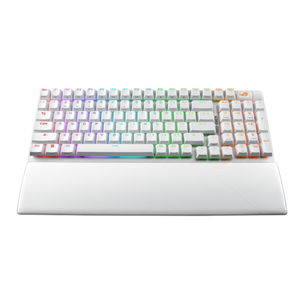ASUS ROG STRIX SCOPE II 96 WIRELESS GAMING KEYBOARD W/ WRIST REST (NX SNOW SWITCH) (WHITE)