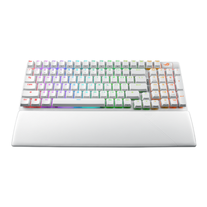 ASUS ROG STRIX SCOPE II 96 WIRELESS GAMING KEYBOARD W/ WRIST REST (NX SNOW SWITCH) (WHITE)