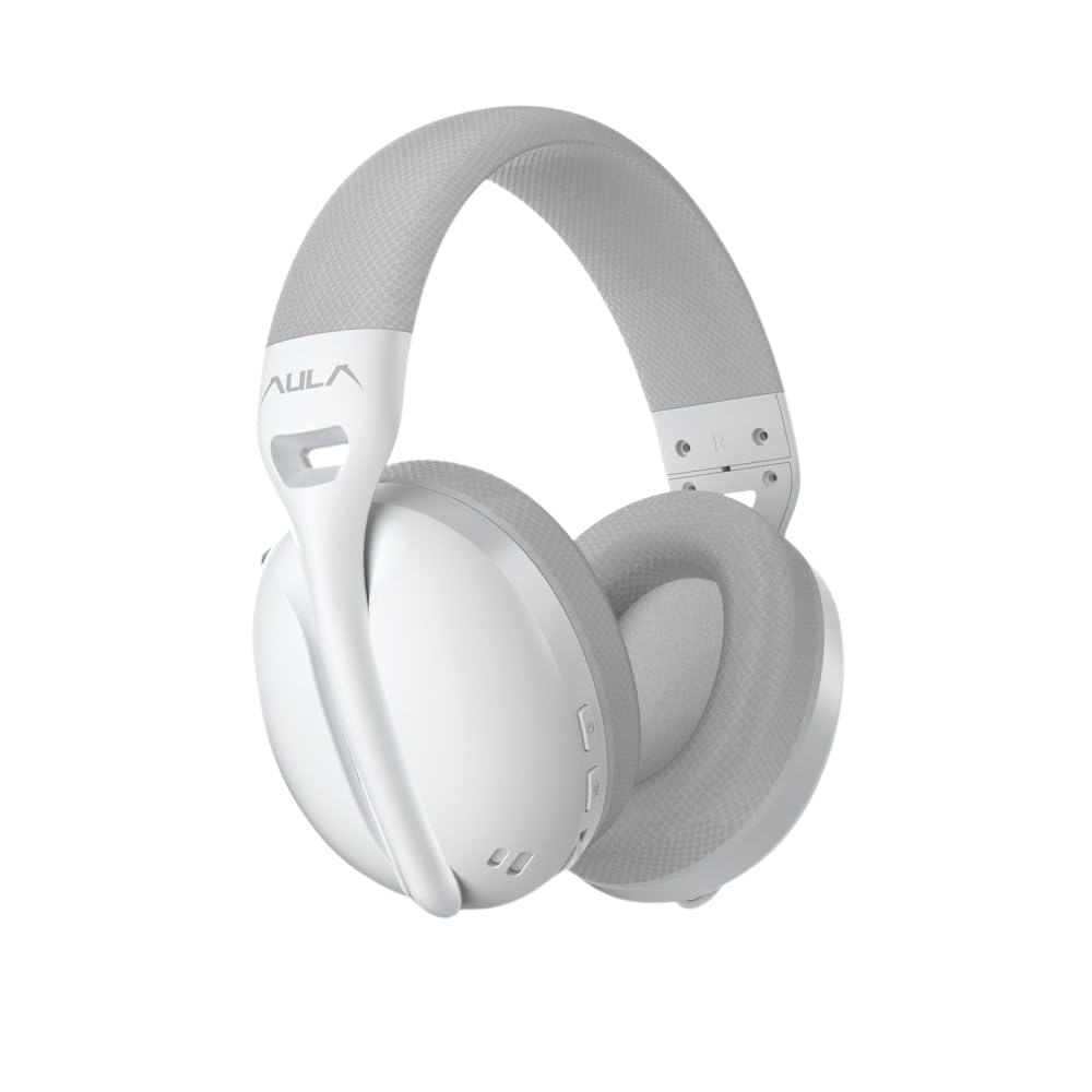 AULA S6 TRI-MODE LIGHTWEIGHT GAMING HEADSET (WHITE)