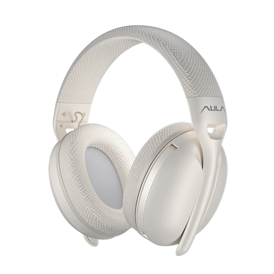 AULA S6 TRI-MODE LIGHTWEIGHT GAMING HEADSET (MILK TEA)