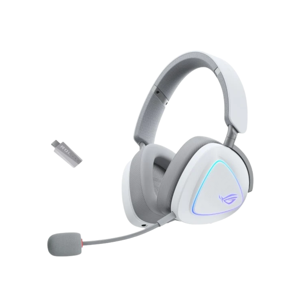 ASUS ROG DELTA II TRI-MODE WIRELESS GAMING HEADSET (WHITE)