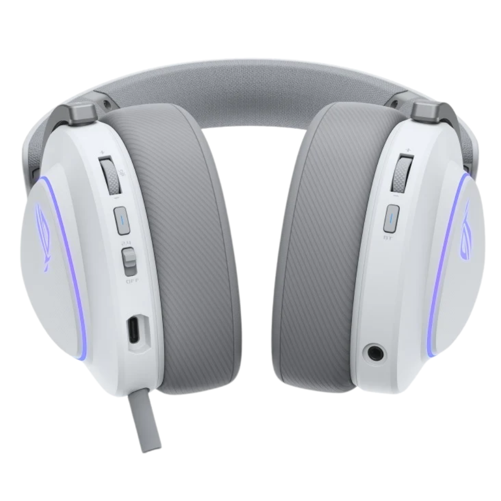 ASUS ROG DELTA II TRI-MODE WIRELESS GAMING HEADSET (WHITE)