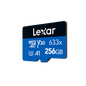 LEXAR 256GB UHS-1 CLASS 10 MICRO SDXC FLASH MEMORY W/ADAPTER