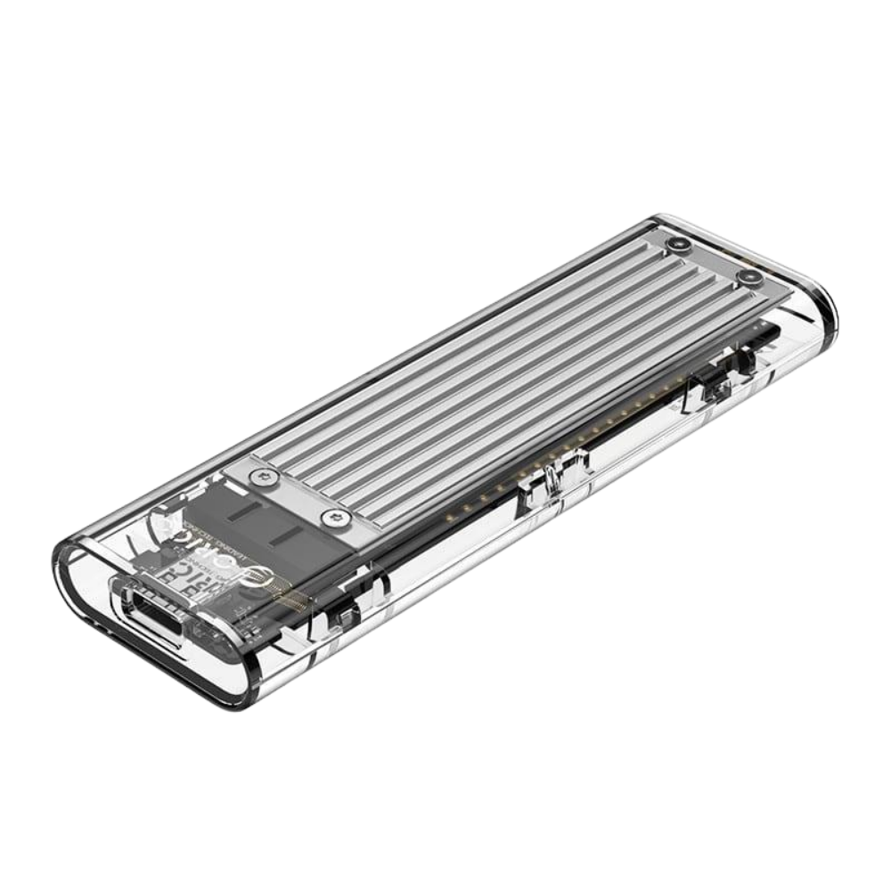 ORICO M.2 NVME USB 3.1 SSD ENCLOSURE TCM2-C3 TRANSPARENT BODY (SILVER)