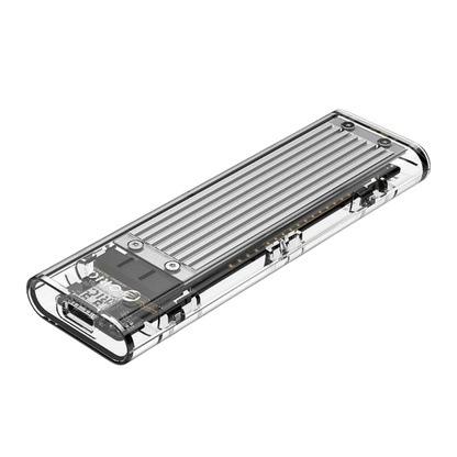 ORICO M.2 NVME USB 3.1 SSD ENCLOSURE TCM2-C3 TRANSPARENT BODY (SILVER)