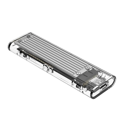 ORICO M.2 NVME USB 3.1 SSD ENCLOSURE TCM2-C3 TRANSPARENT BODY (SILVER)