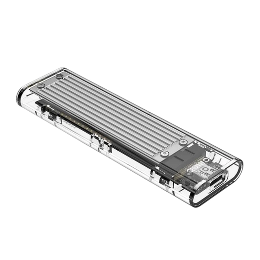 ORICO M.2 NVME USB 3.1 SSD ENCLOSURE TCM2-C3 TRANSPARENT BODY (SILVER)