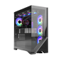 FRONTIER ARTEMIS AR17A ATX W/ TEMPERED FRONT & SIDEPANEL, 4 ARGB FANS W/CONTRLLR, USB-C BLK