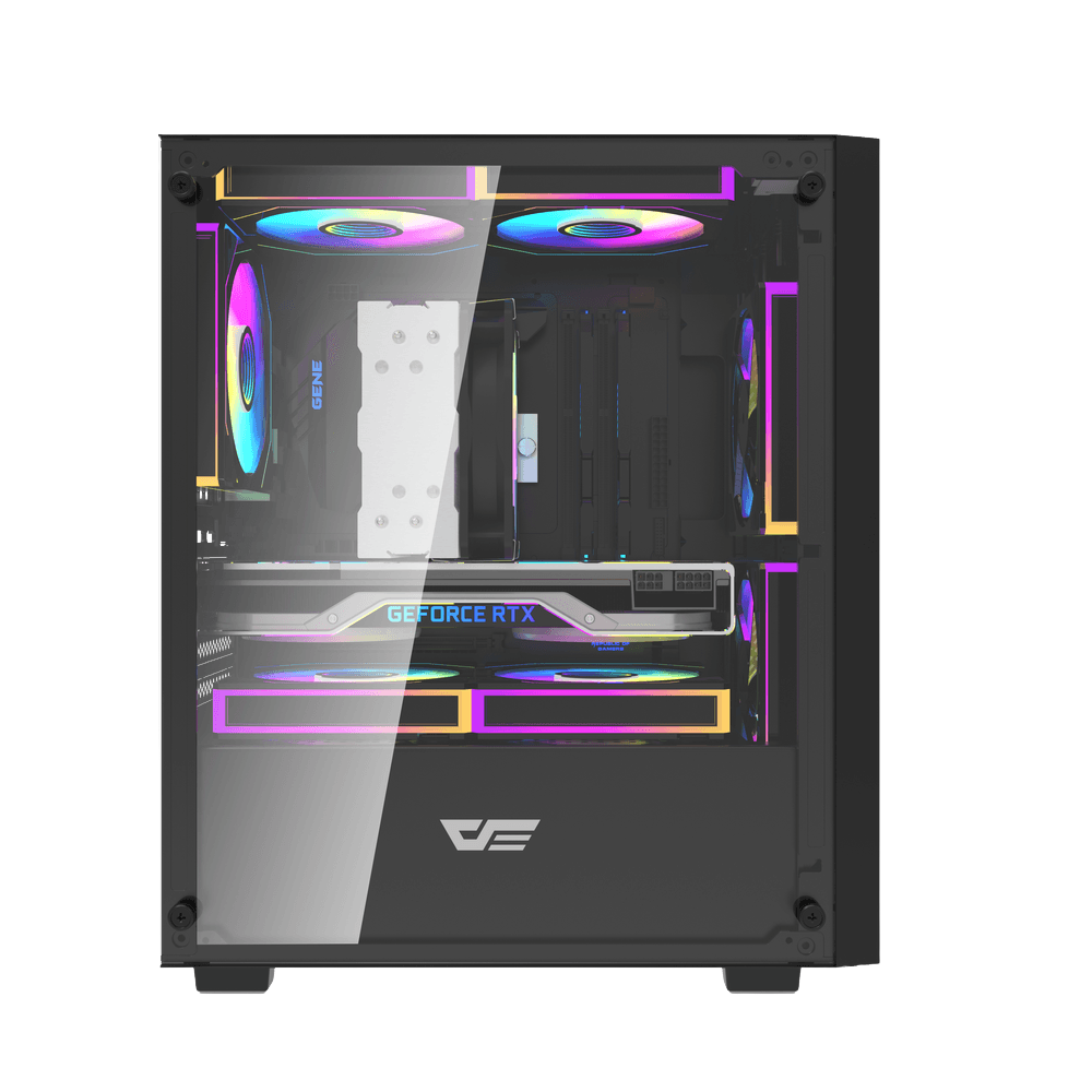 DARKFLASH M305 MESH M-ATX CASE W/ TEMPERED GLASS SIDE PANEL (BLACK)