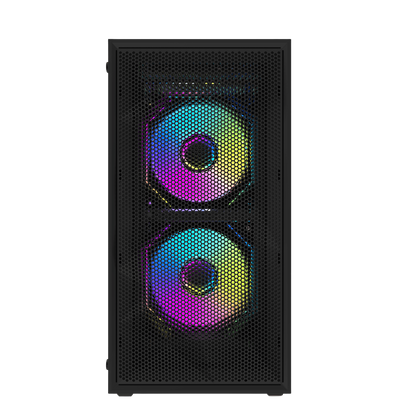DARKFLASH M305 MESH M-ATX CASE W/ TEMPERED GLASS SIDE PANEL (BLACK)