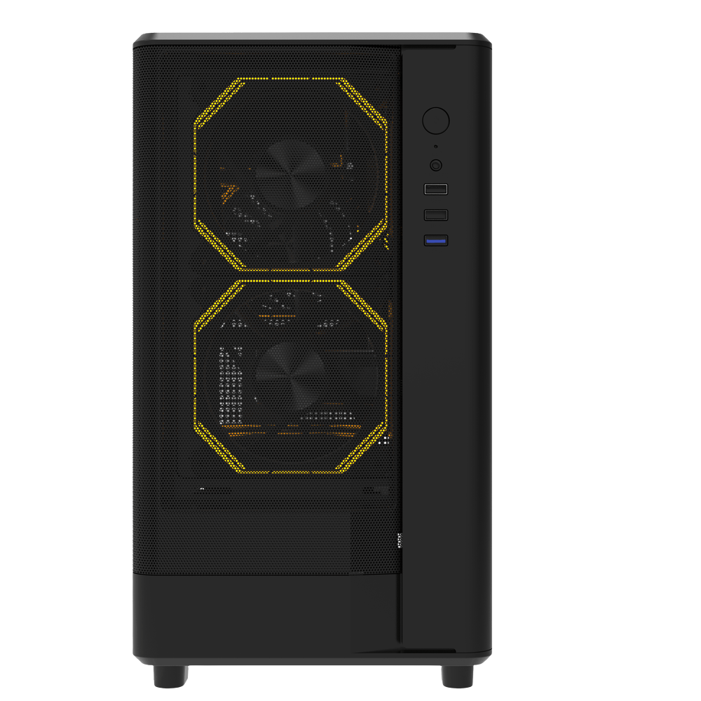 DARKFLASH DB330M MESH M-ATX CASE W/TEMPERED GLASS SIDE (BLACK)