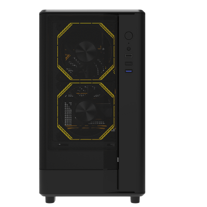 DARKFLASH DB330M MESH M-ATX CASE W/TEMPERED GLASS SIDE (BLACK)
