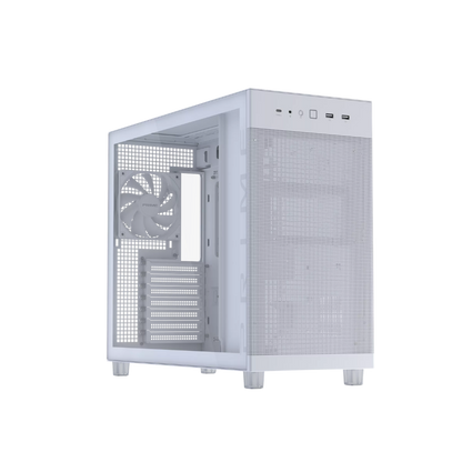 ASUS PRIME AP303 TEMPERED GLASS ATX CASE W/ 1FAN (WHITE)