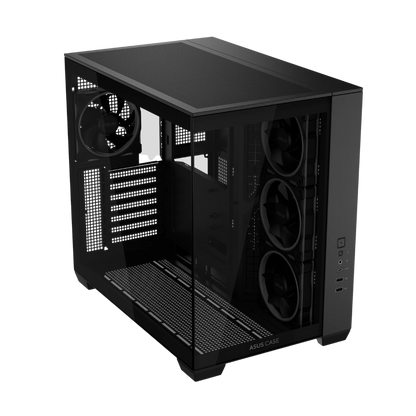 ASUS A32 PLUS TEMPERED GLASS DUAL CHAMBER ATX CASE W/ 4 ARGB FANS (BLACK)