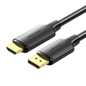 VENTION DP (M) TO HDMI (M) 4K CABLE PVC (5M) BLACK